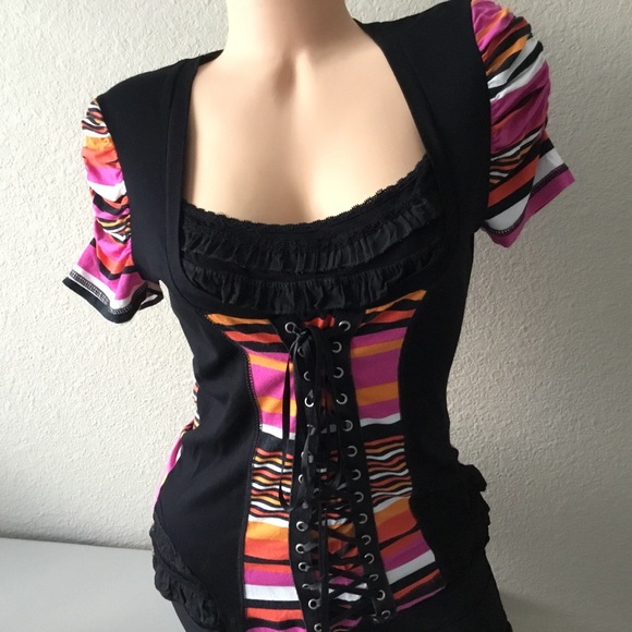 Sexy PATRICE BRÉAL French Corset Style Top - Picture 2 of 8